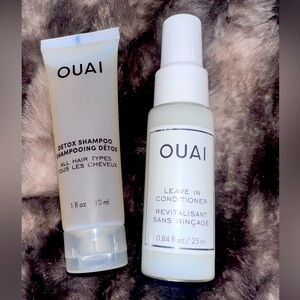 Ouai Bundle Leave in Conditioner Spray+Detox Shampoo - Mini Travel Size NEW